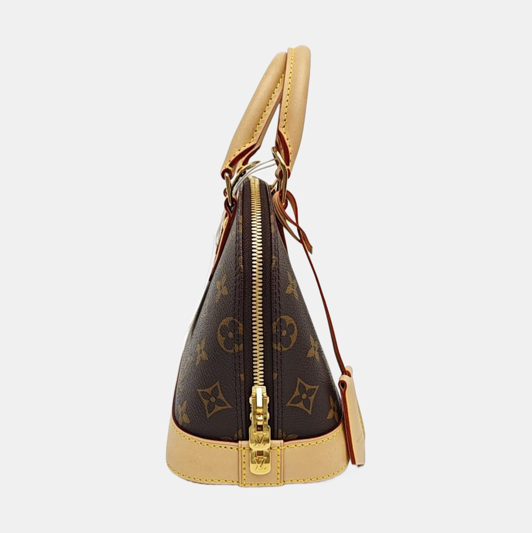 ALMA BB Monogram Coated Canvas Brown