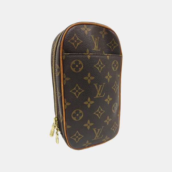 GANGE Monogram Coated Canvas Brown