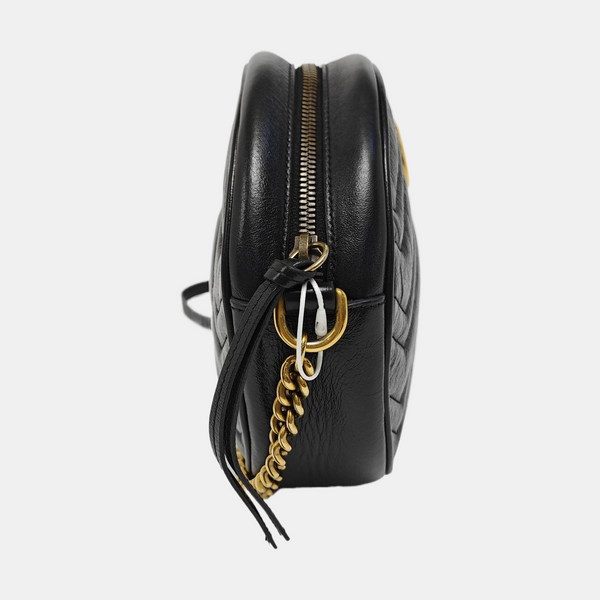 GG Marmont Mini Quilted Calfskin Black