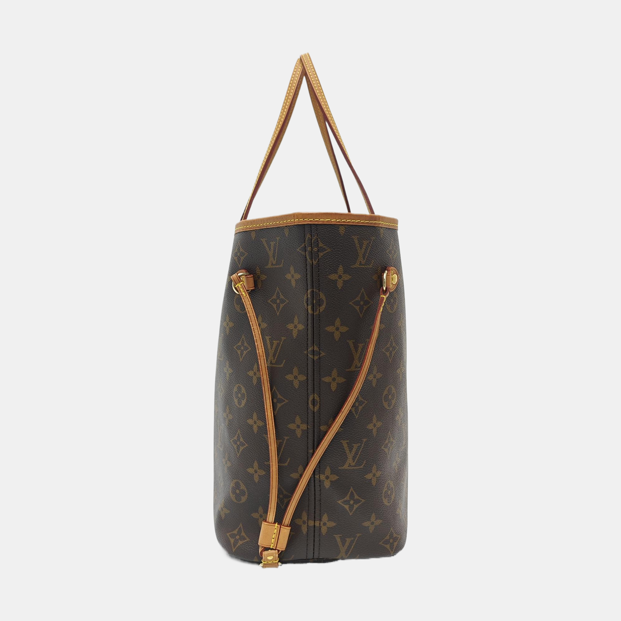NEVERFULL MM Monogram Coated Canvas Brown