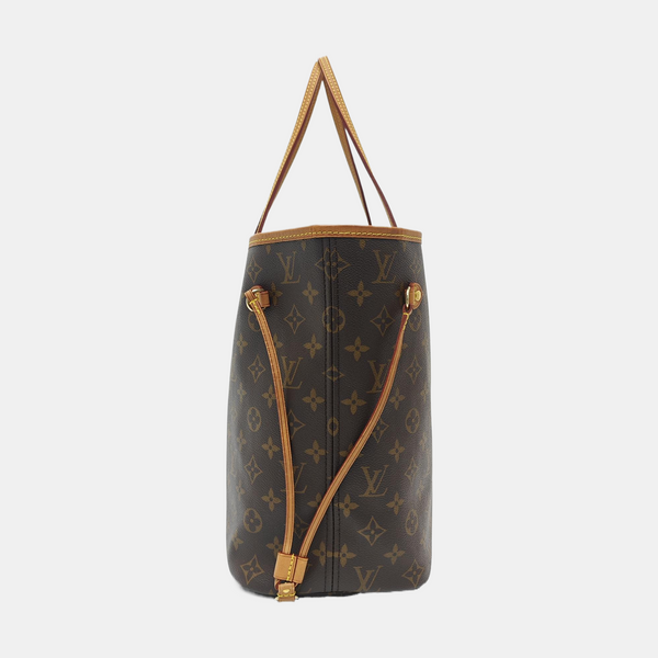 NEVERFULL MM Monogram Coated Canvas Brown