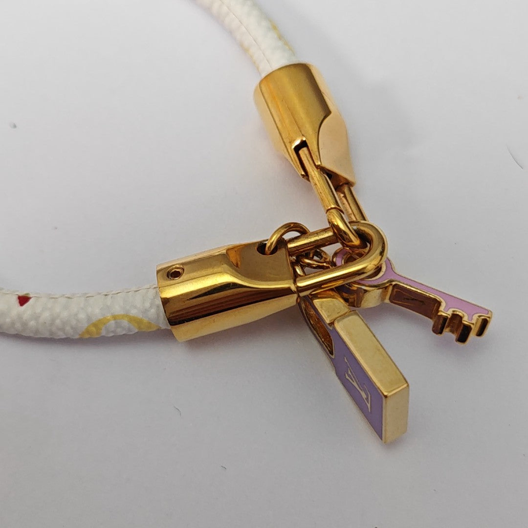 NANOGRAM Leather White Bangle