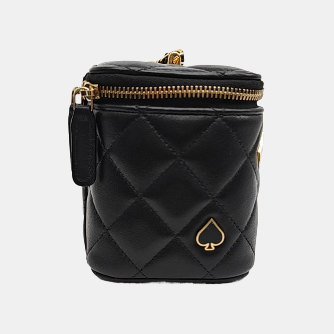 Quilted Lambskin Shoulder Bag Black