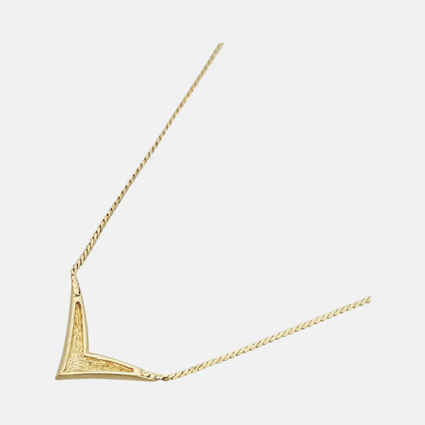 Twist Round Metal Gold Necklace