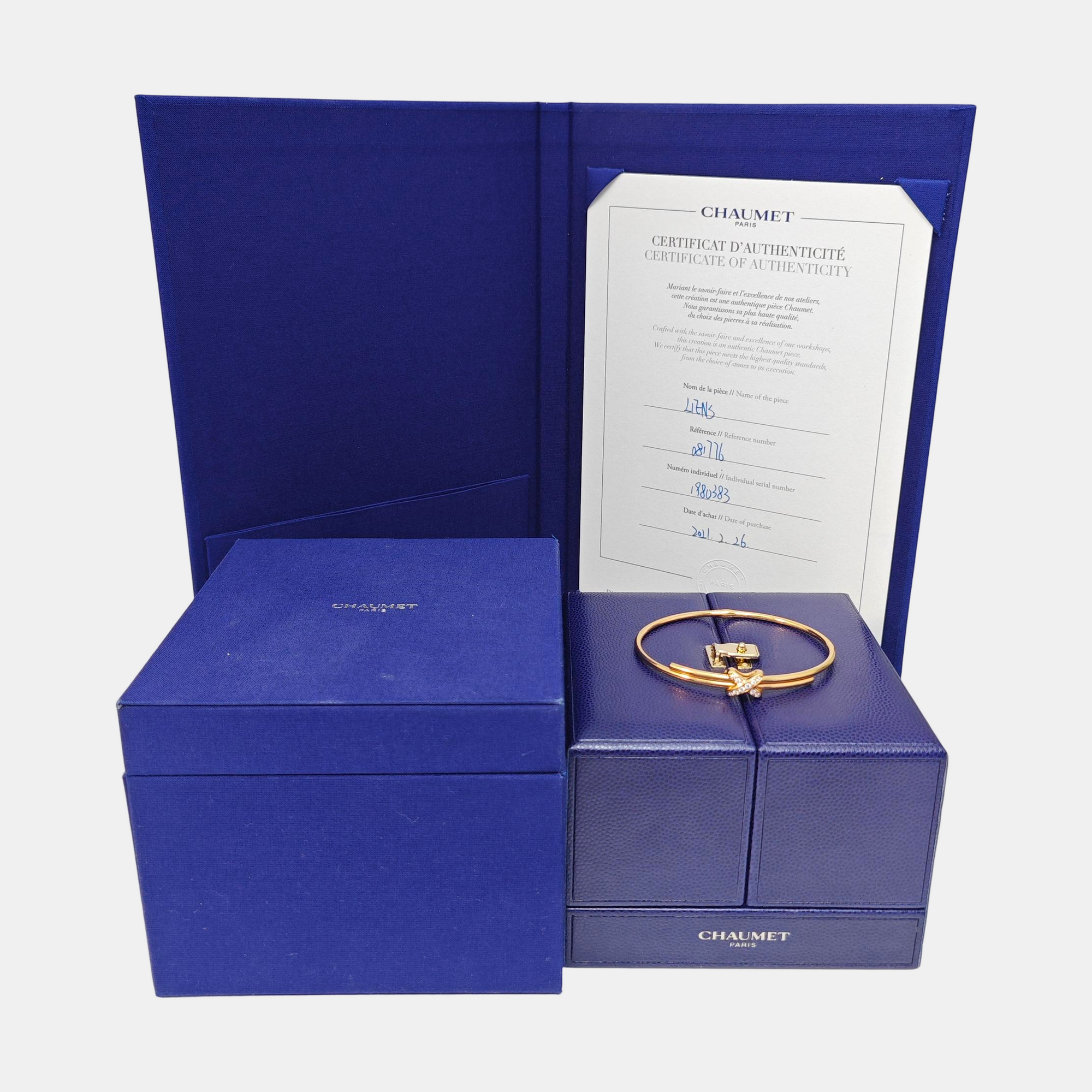 Jeux De Liens 18k Rose Gold Bangle