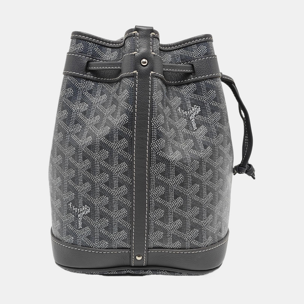 Authenticated pre-owned  Petit Flot Coated Canvas Grey - Bucket Bag at Looply