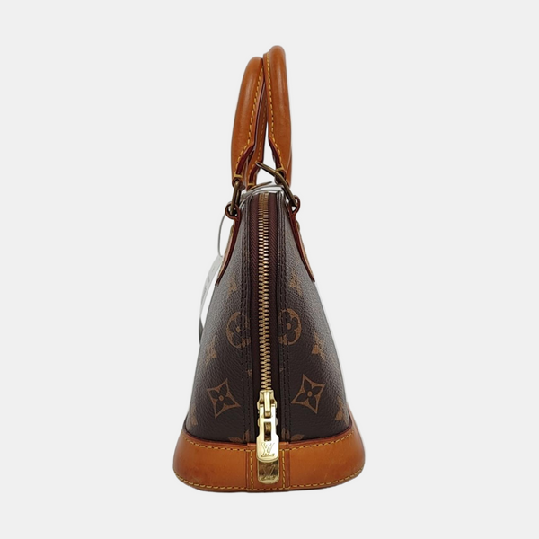 ALMA BB Monogram Coated Canvas Brown