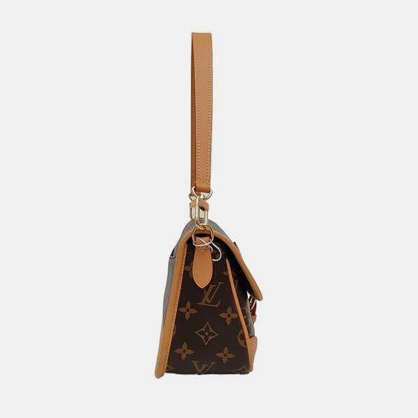 DIANE Monogram Coated Canvas Brown