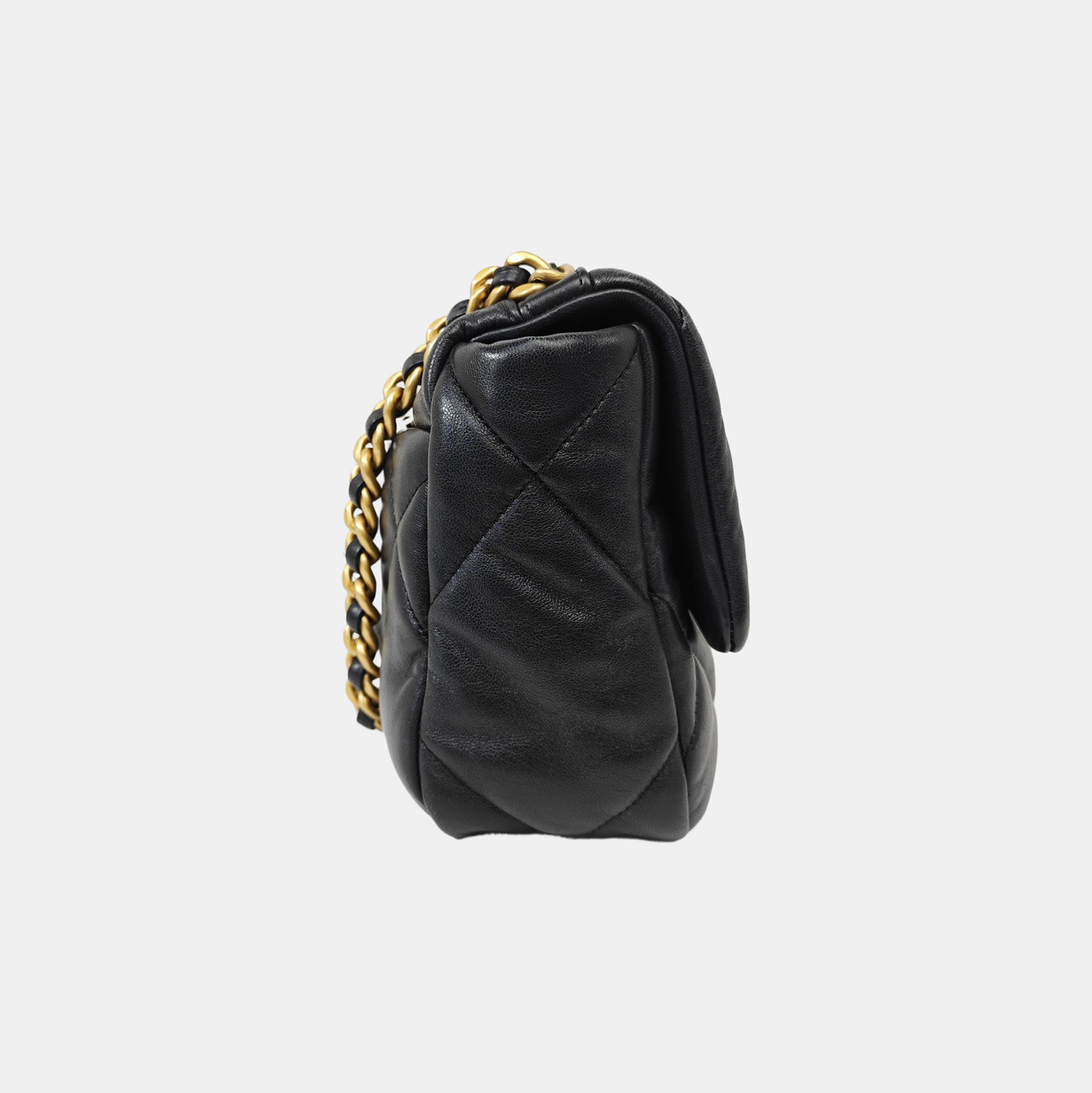 CHANEL 19 Small Quilted Lambskin Black