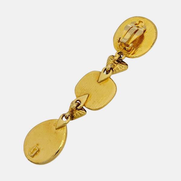 Metal Gold Clip On Earrings