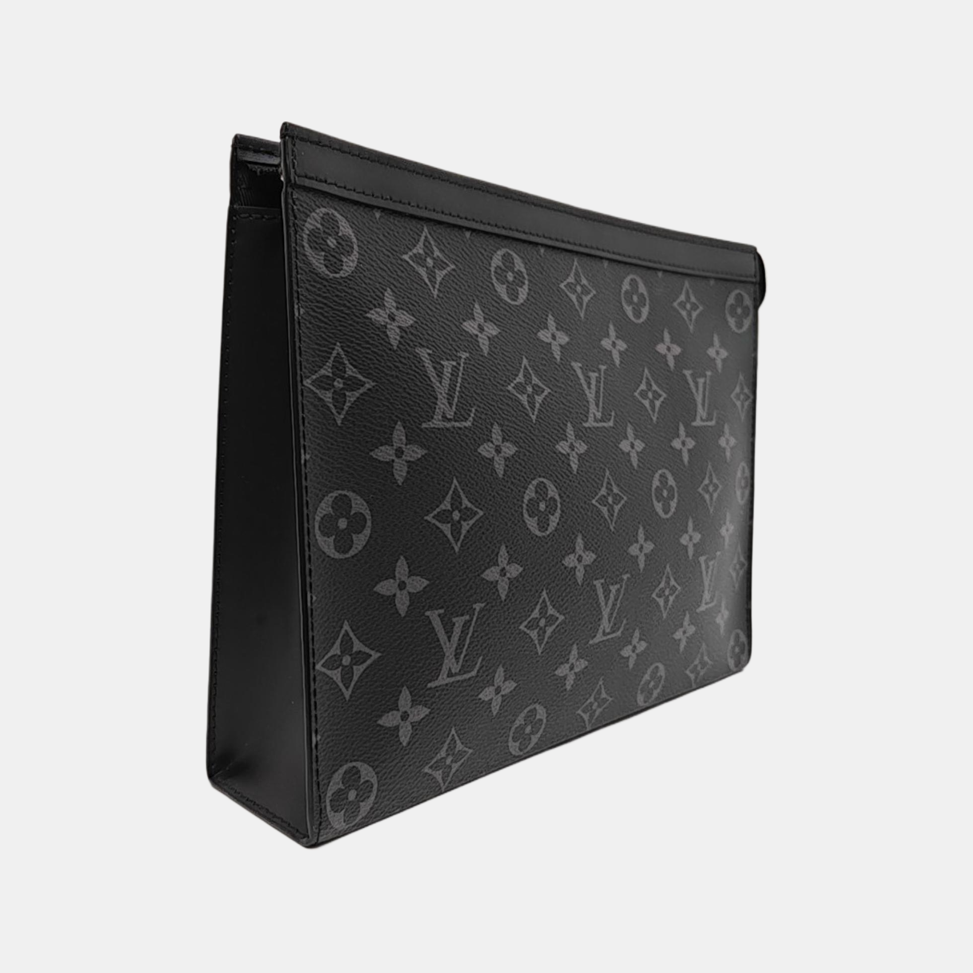 Pochette Voyag MM Monogram Coated Canvas Black