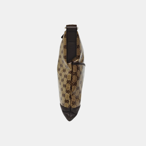 Monogram Coated Canvas Crossbody Bag Brown