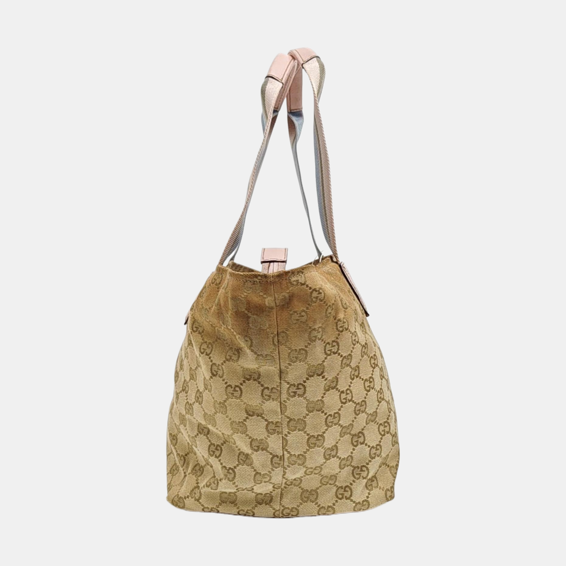 Monogram Canvas Tote Bag Beige
