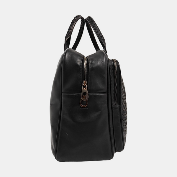 Calfskin Top Handle Bag Black