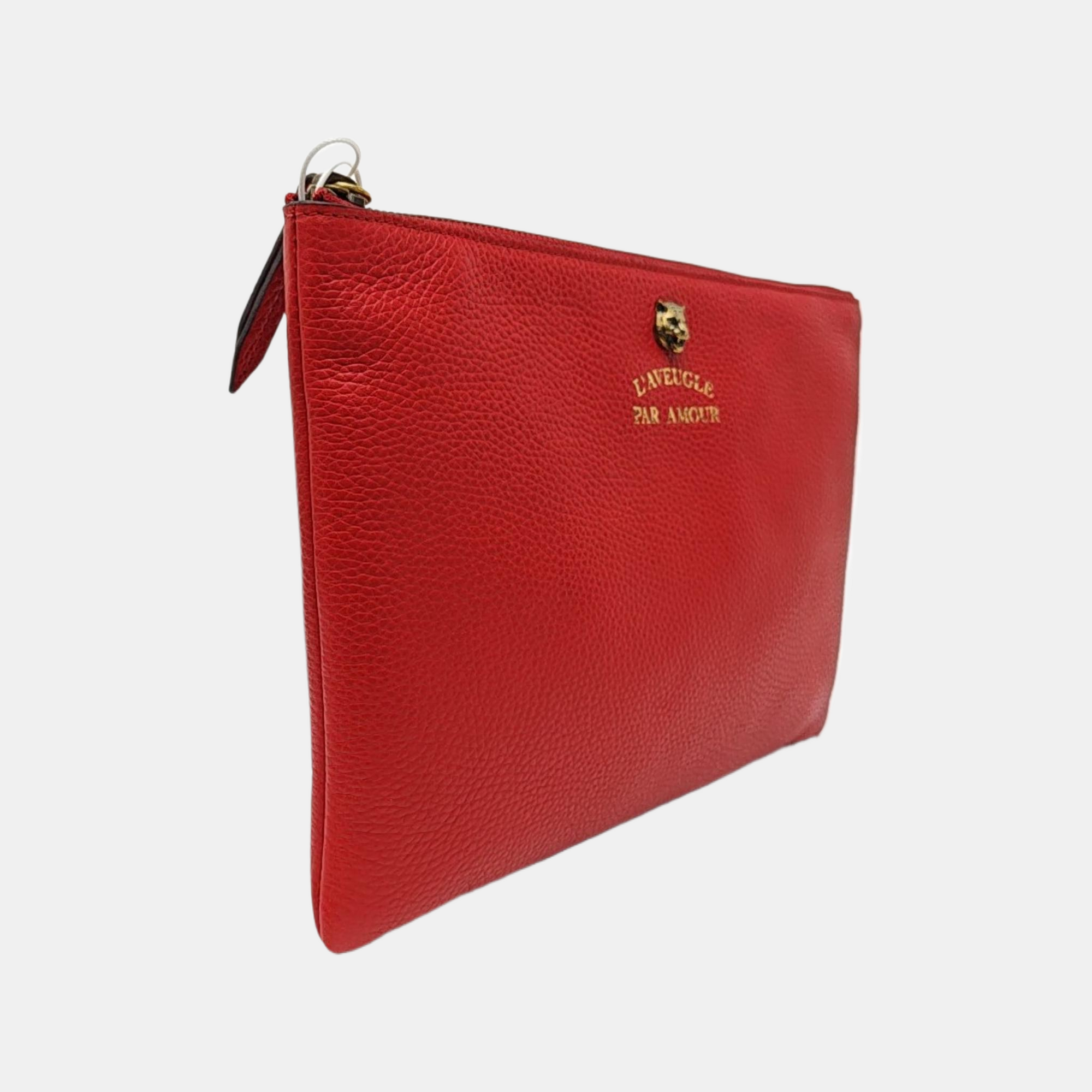 Calfskin Clutch Red
