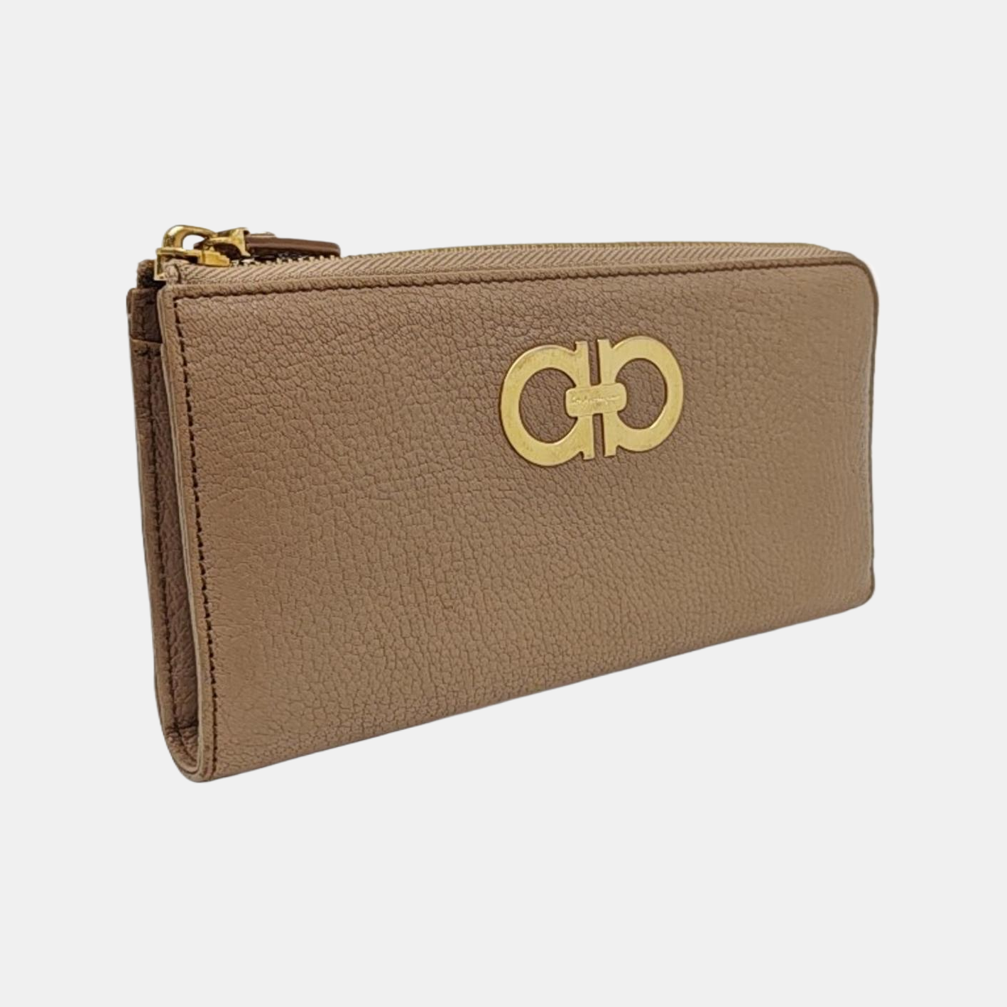 Gancini Calfskin Gray Wallet