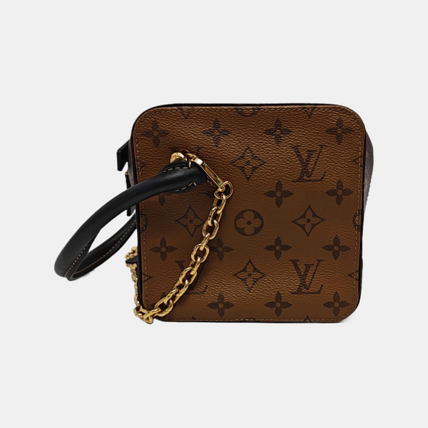 SQUARE Monogram Coated Canvas Brown