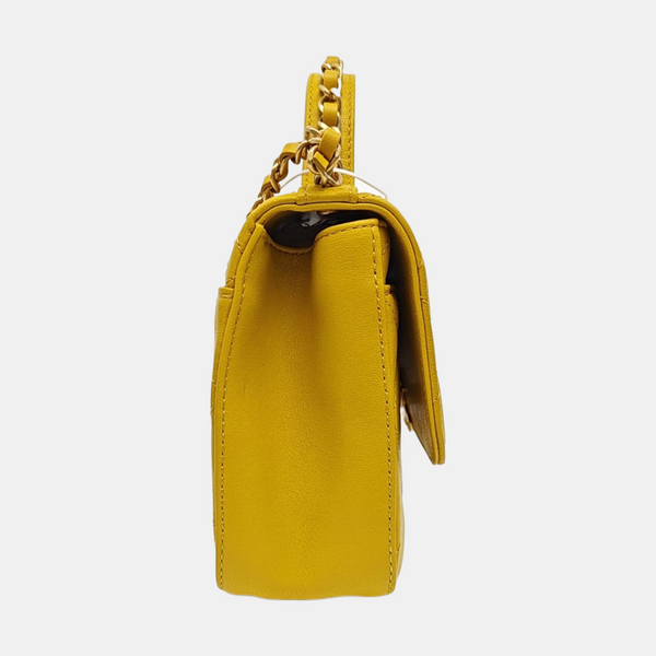 CHAIN INFINITY TOP HANDLE Quilted Lambskin Yellow