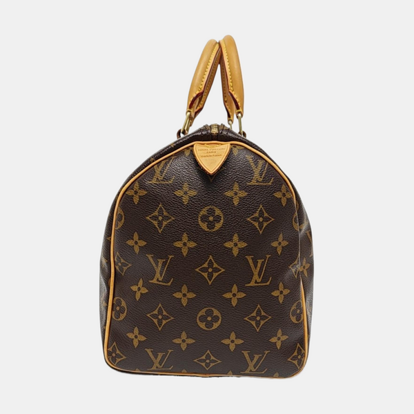 SPEEDY 30 Monogram Coated Canvas Brown