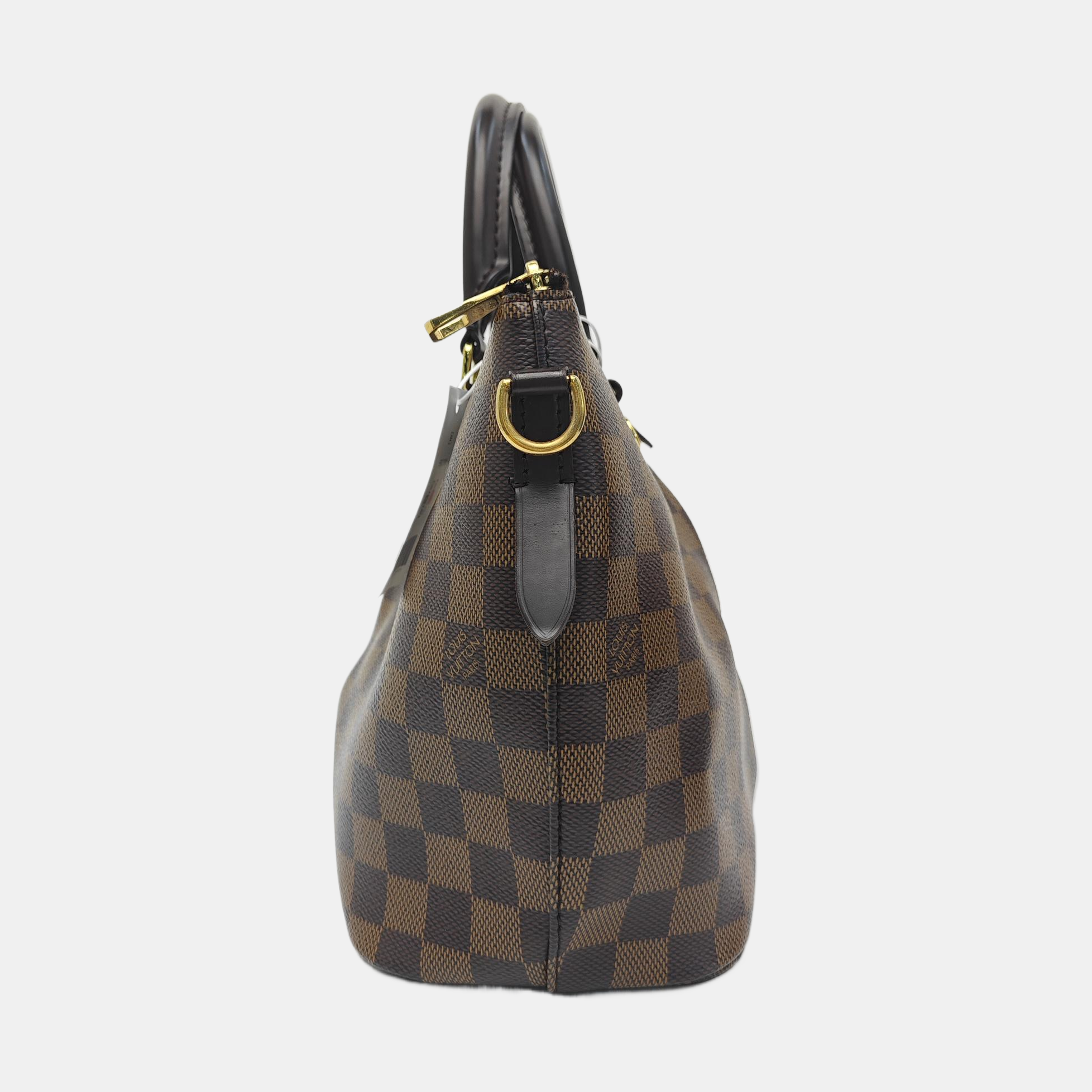 SIENA Damier Ebene Coated Canvas Brown