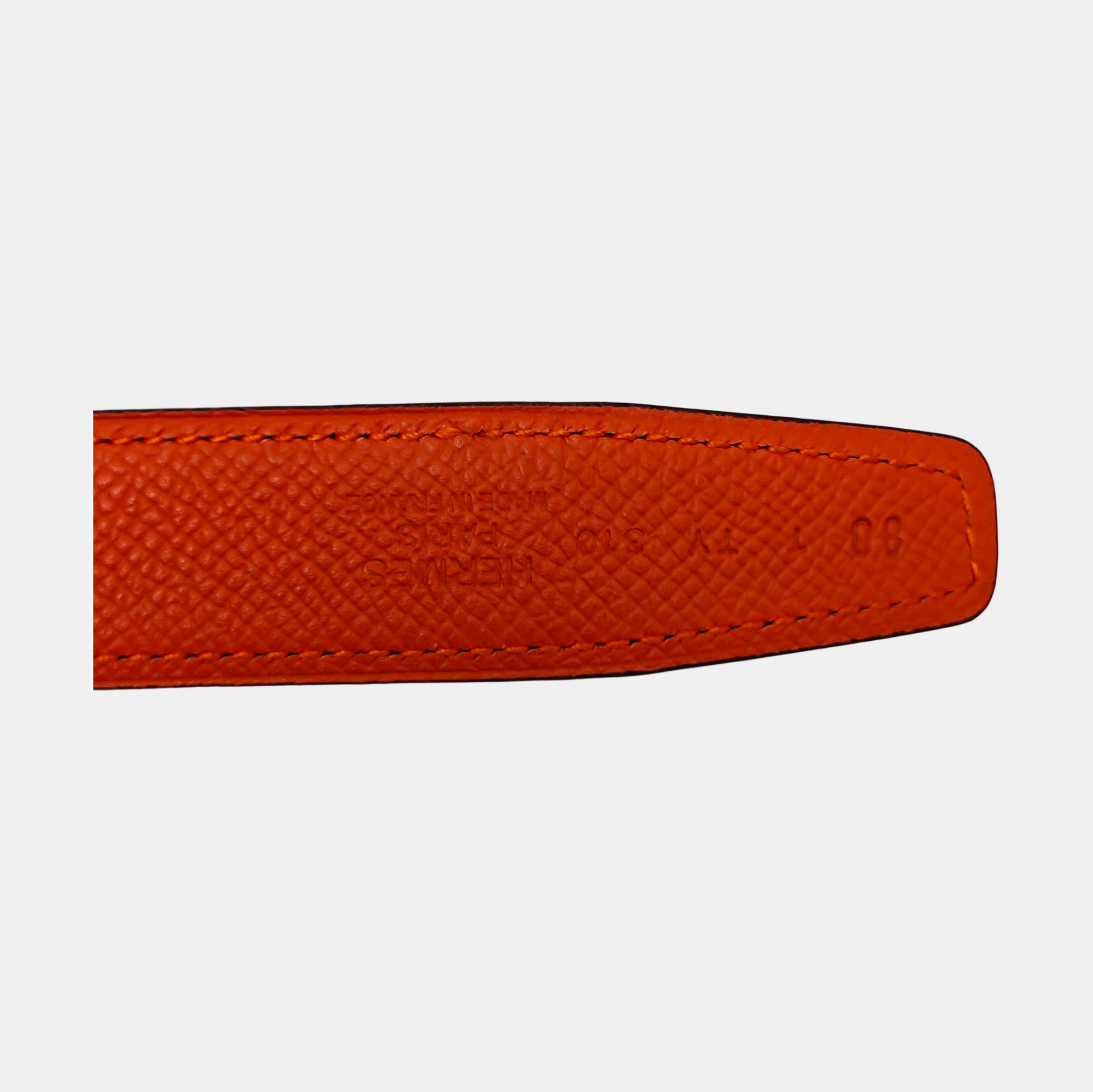 Leather Belt Orange