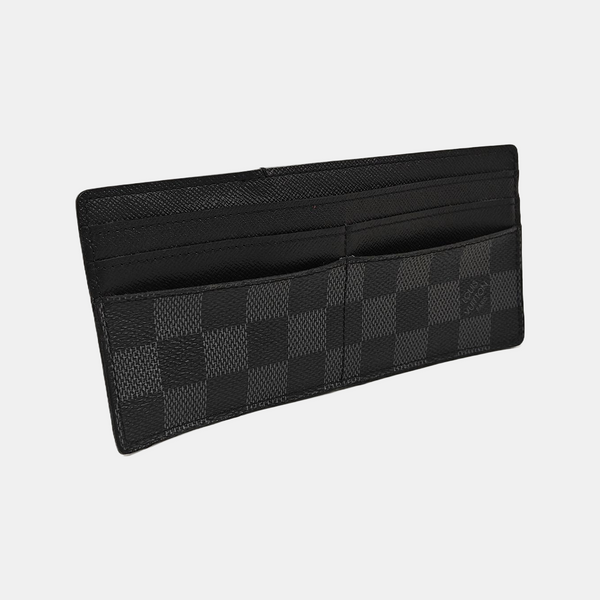 DAMIER EBENE MM Damier Graphite Coated Canvas Gray Wallet