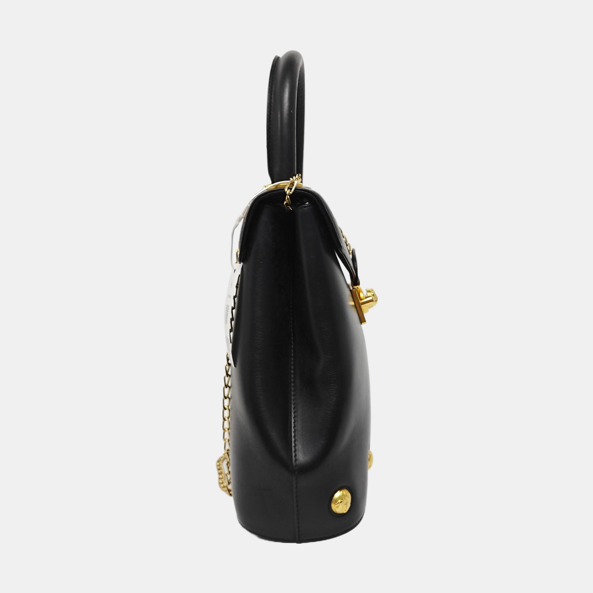 Calfskin Shoulder Bag Black
