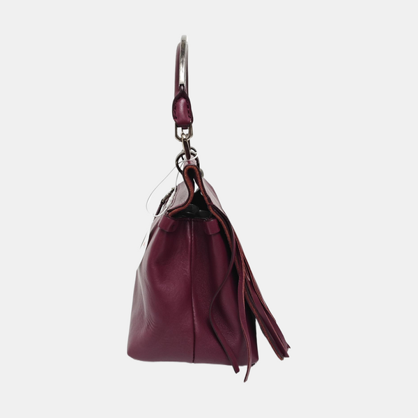 Calfskin Shoulder Bag Purple