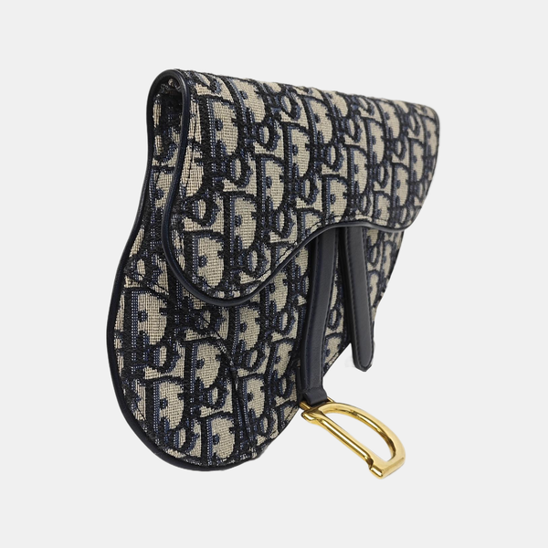 Saddle Mini Oblique Canvas Blue