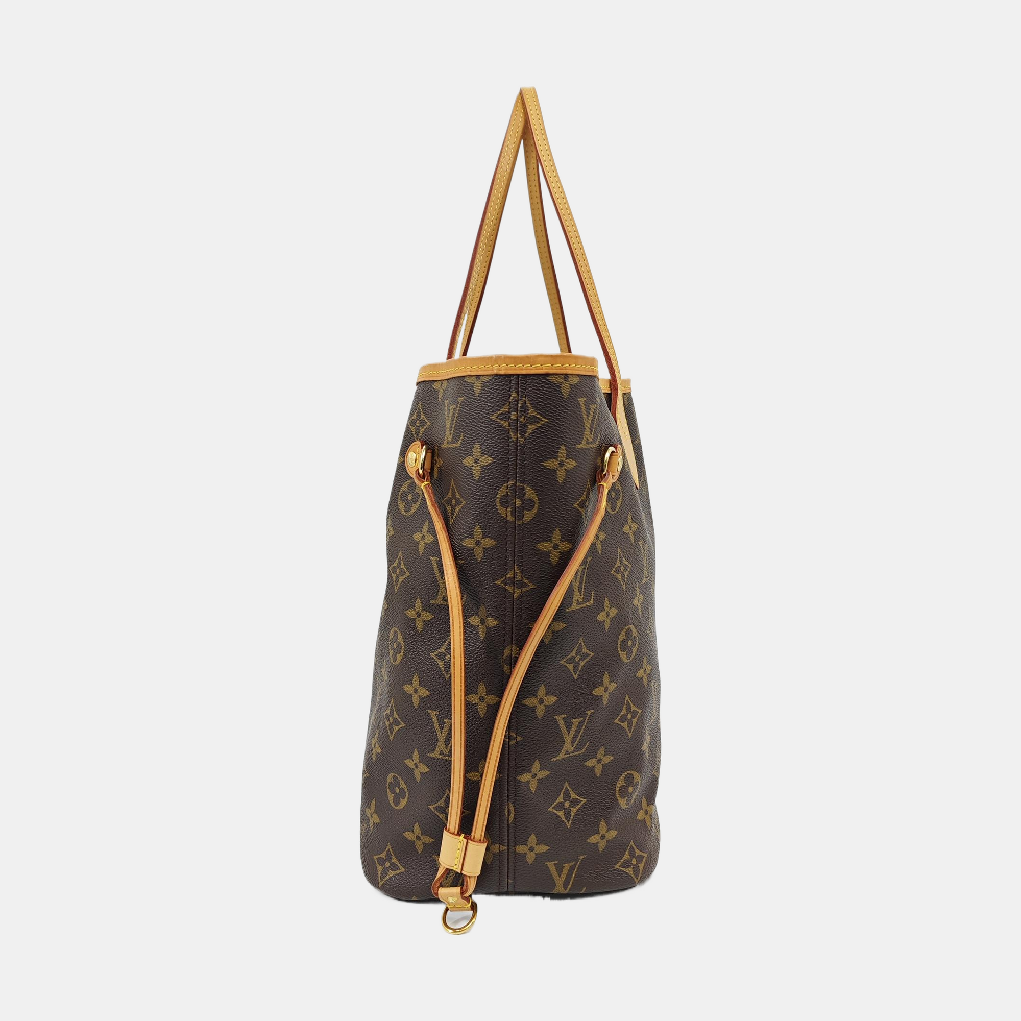 NEVERFULL MM Monogram Coated Canvas Brown