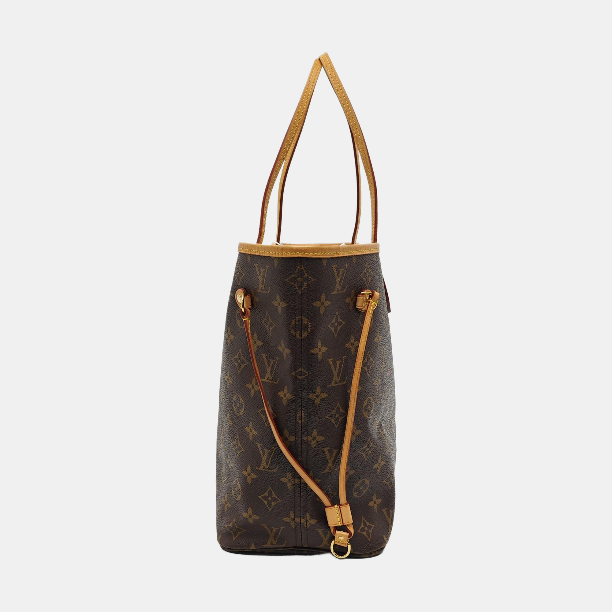 NEVERFULL MM Monogram Coated Canvas Brown