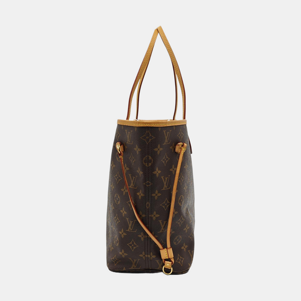 NEVERFULL MM Monogram Coated Canvas Brown