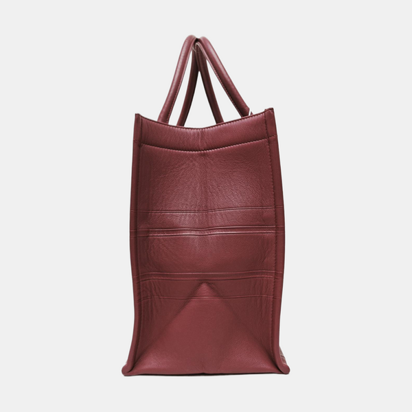 Book Tote Medium Calfskin Red