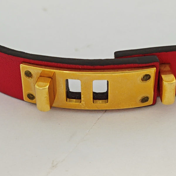 Leather Red Bangle