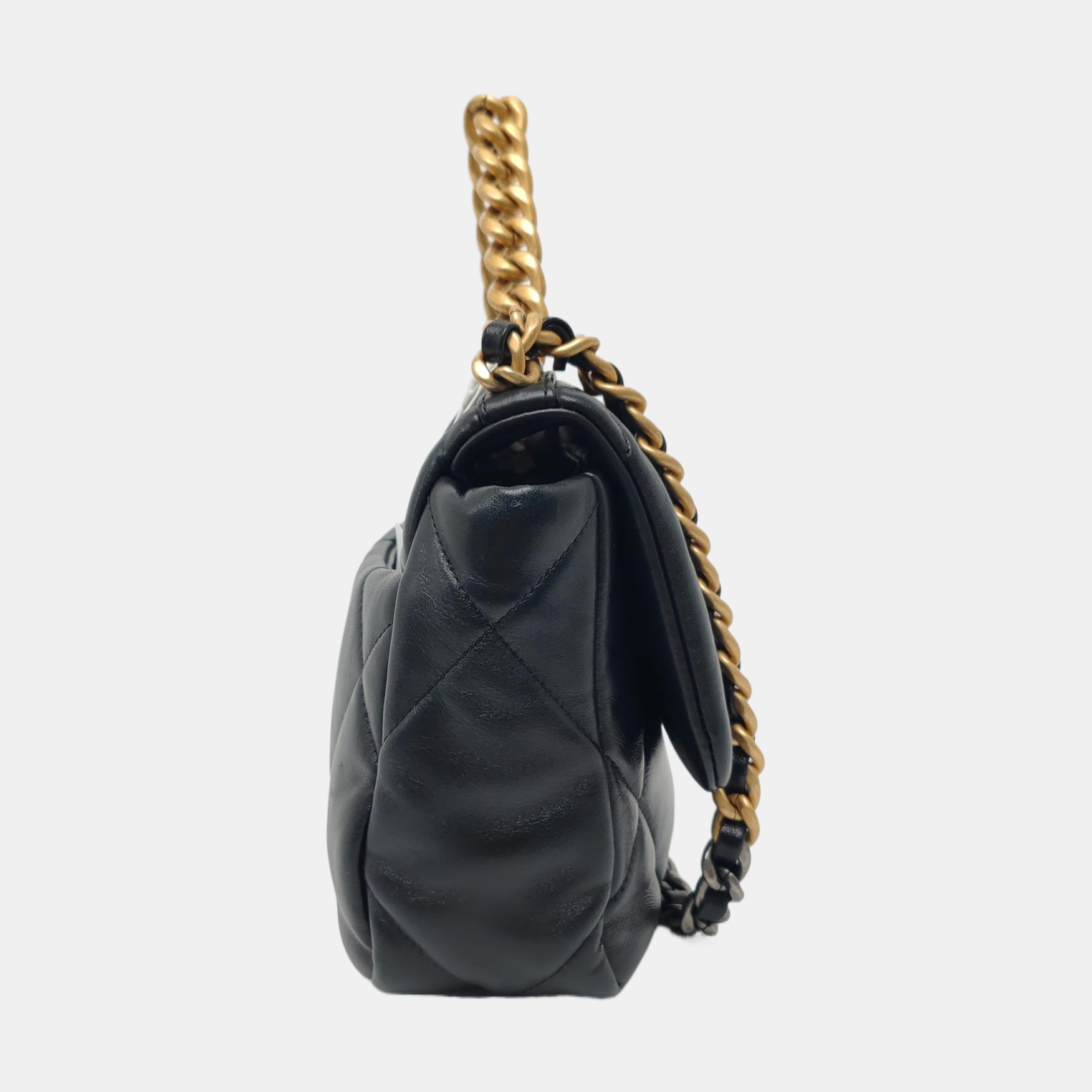 CHANEL 19 Small Quilted Lambskin Black