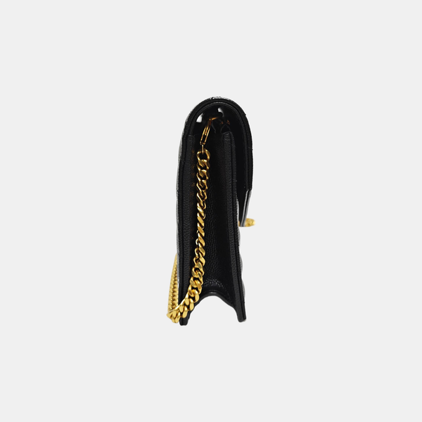 MONOGRAM Chevron Calfskin Black