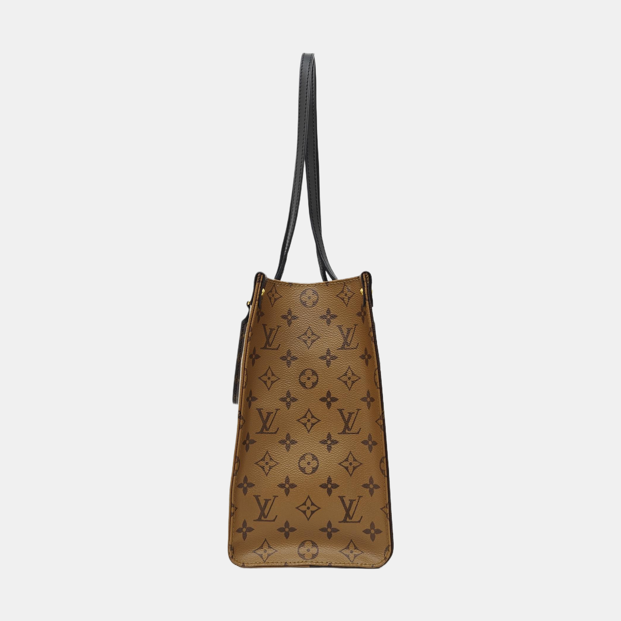 ONTHEGO MM Monogram Coated Canvas Brown