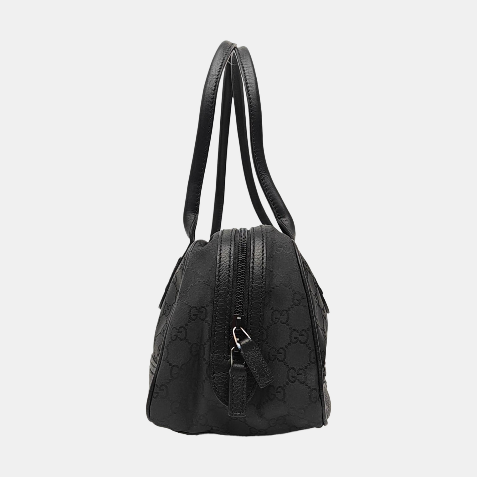 Monogram Canvas Shoulder Bag Black