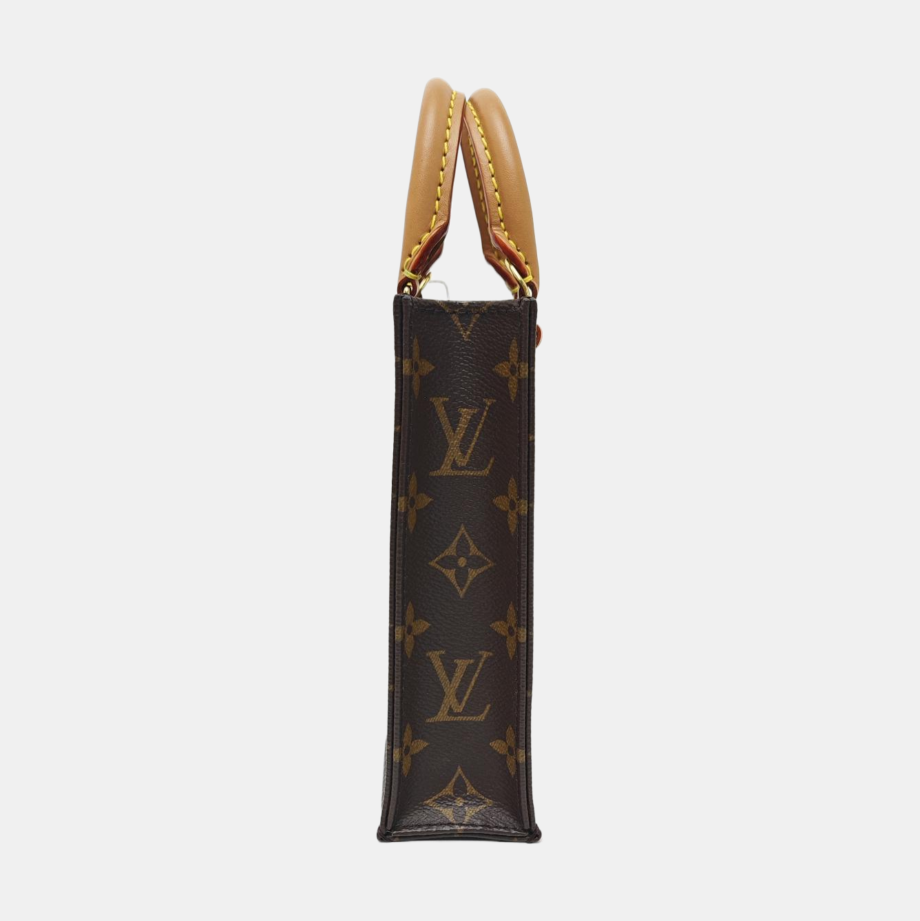 SAC PLAT Mini Monogram Coated Canvas Brown