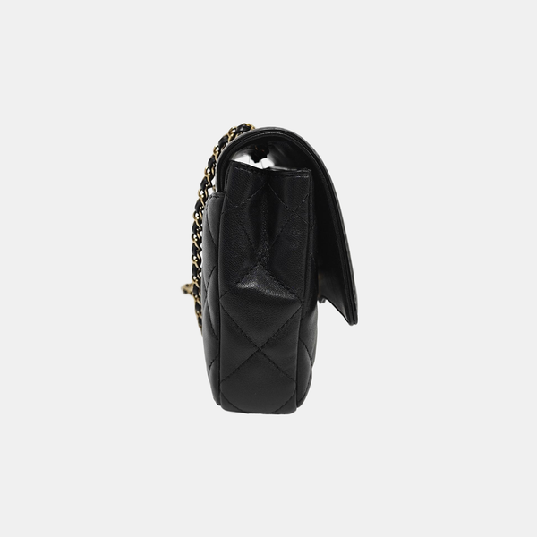 WOC Quilted Lambskin Black