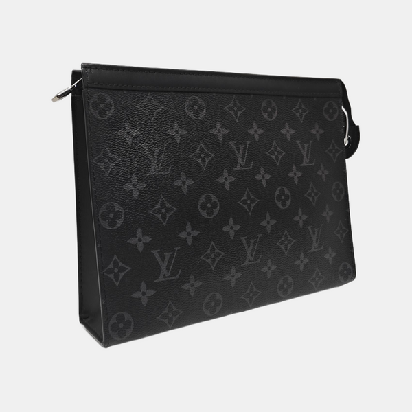 Pochette Voyag MM Monogram Coated Canvas Black