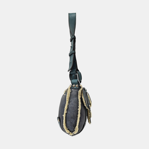 Special Material Top Handle Bag Blue