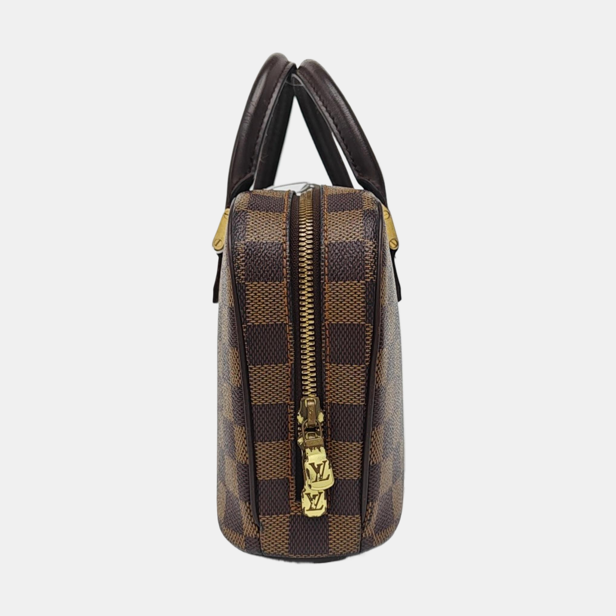SARRIA Mini Damier Ebene Coated Canvas Brown