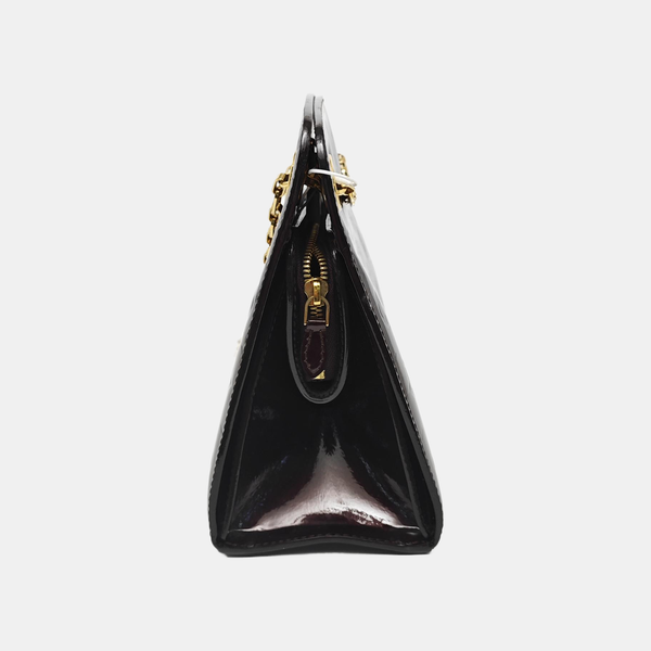 Monogram Patent Leather Shoulder Bag Red