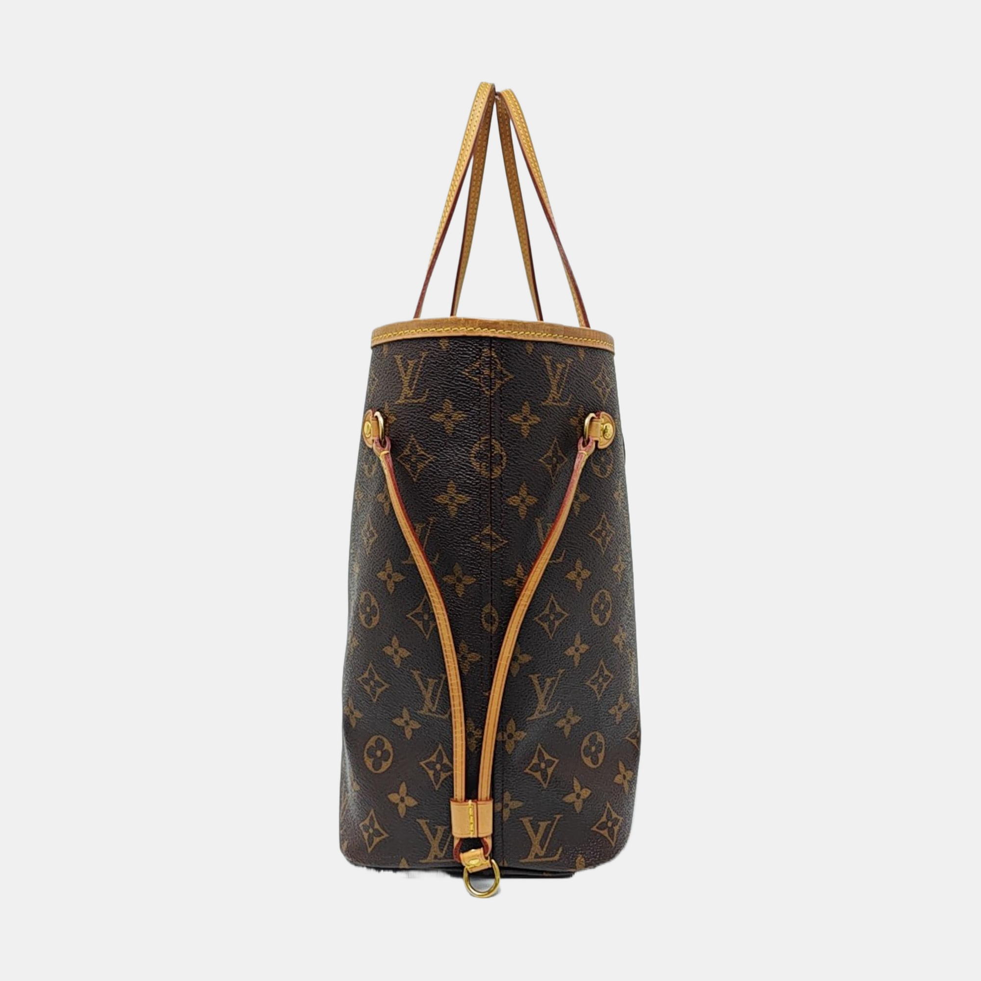 NEVERFULL MM Monogram Coated Canvas Brown