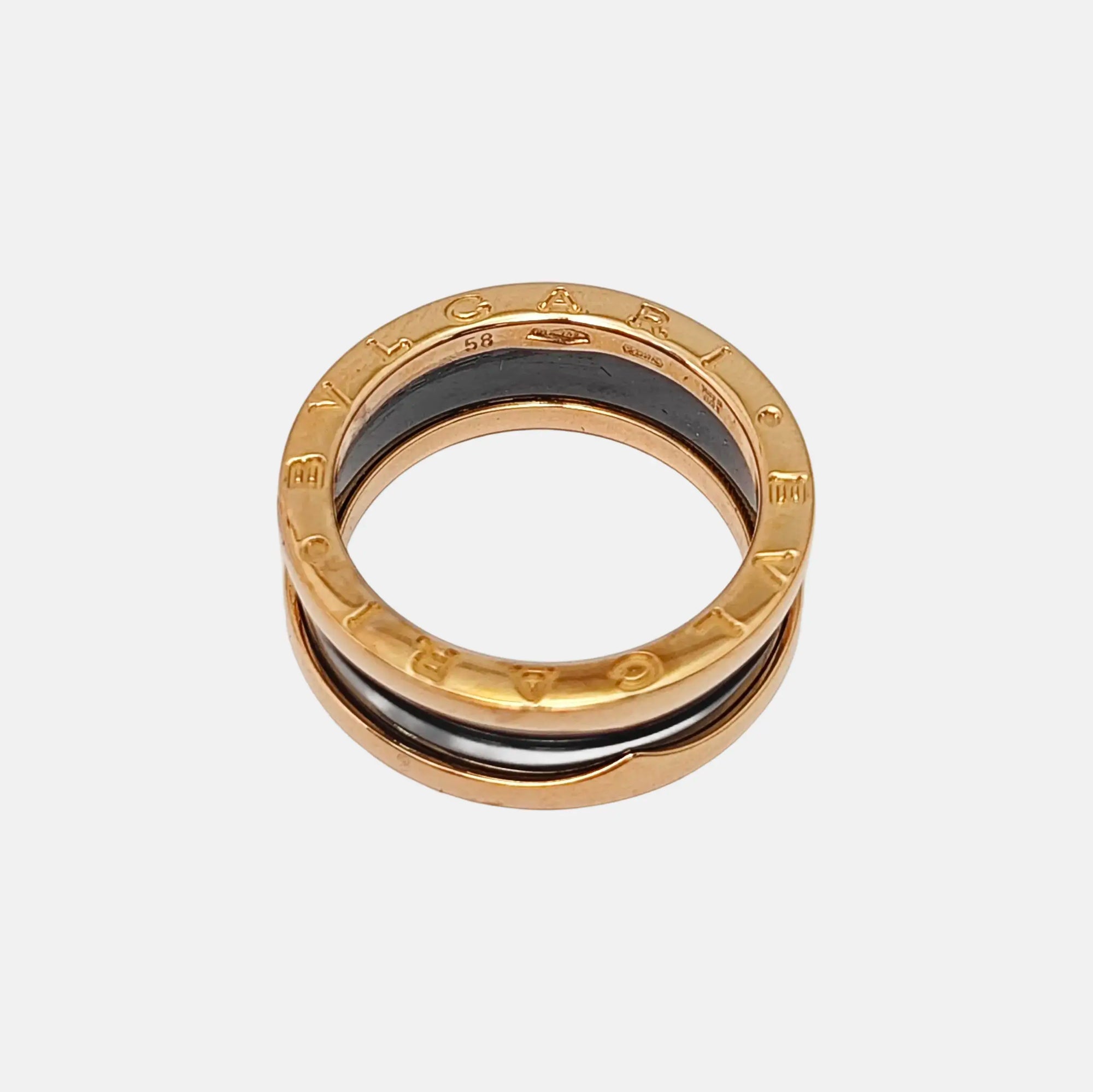 B.ZERO1 18k Rose Gold Ring EU 58