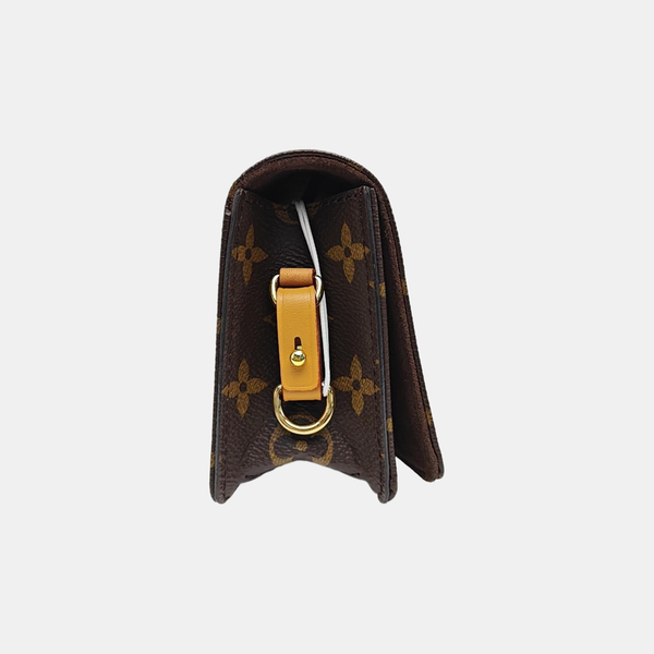 Lily Monogram Coated Canvas Brown