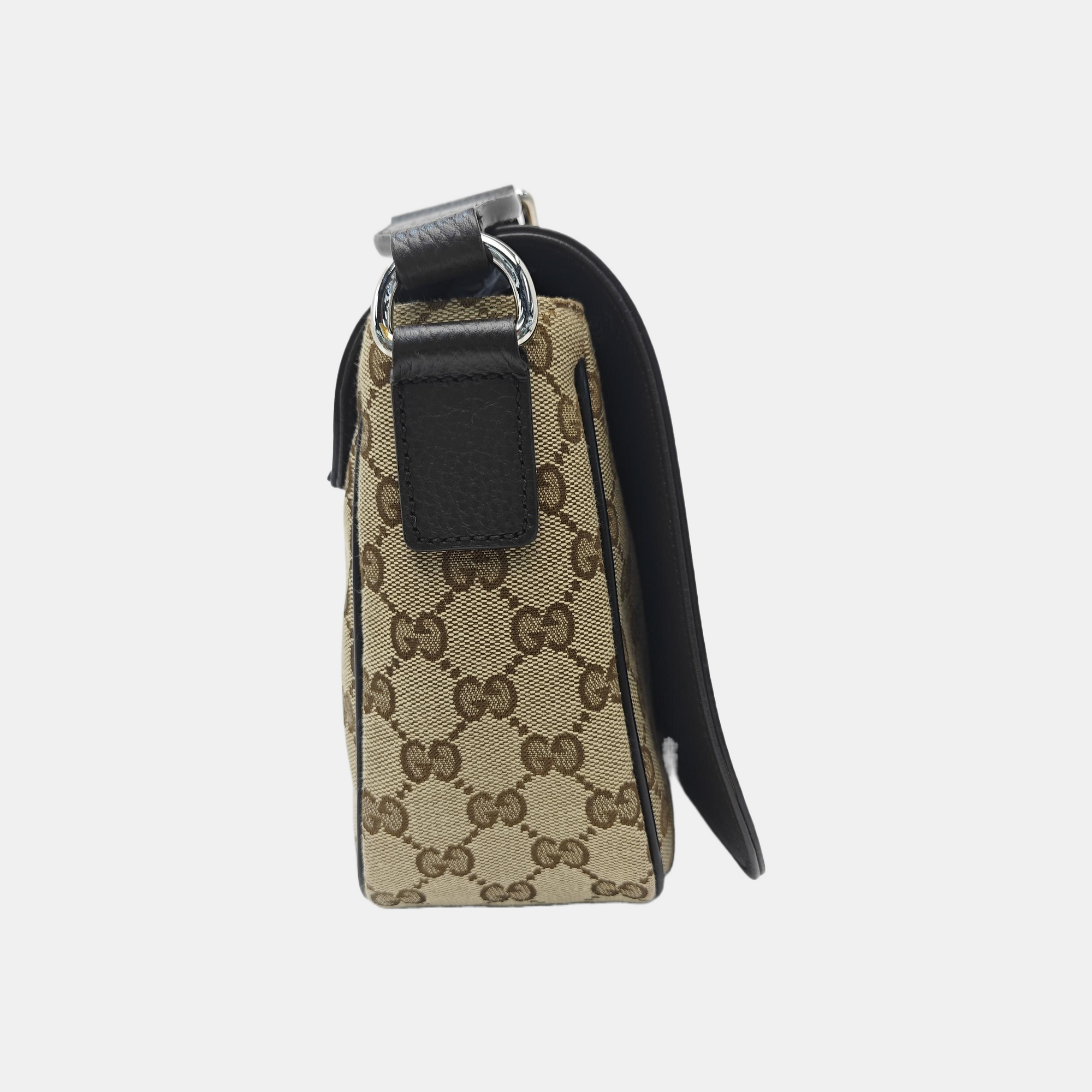 Monogram Canvas Shoulder Bag Brown