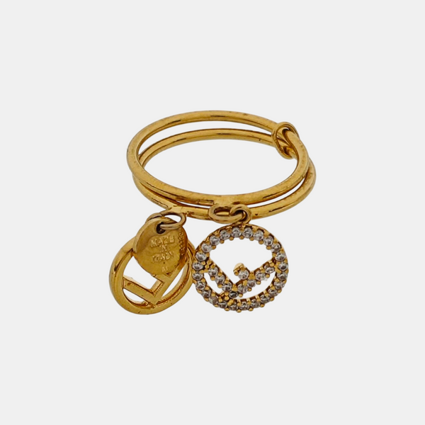 F Is EU 55 Metal Gold Ring