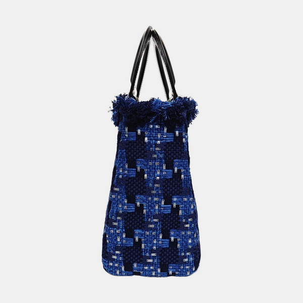 Lady Dior Medium Fabric Blue